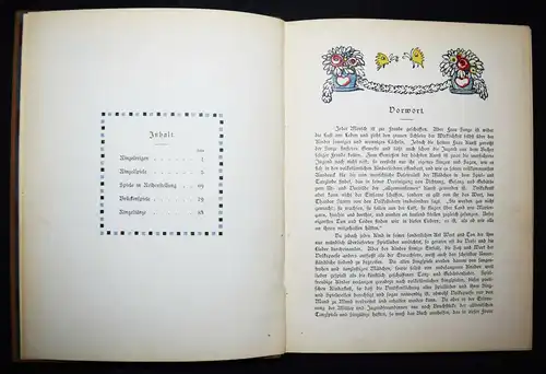 Lehnhoff. Schöne alte Singspiele 1907 JUGENDSTIL - LIEDER J. Mauder