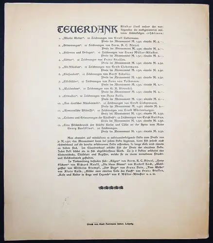 Hass, Sonnen-Märchen. 10 Zeichnungen. 1901 (Teuerdank. Fahrten und...JUGENDSTIL