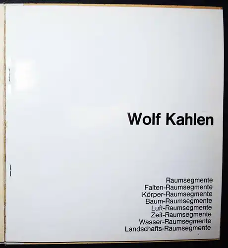 Wolf Kahlen - Raumsegmente - 1971 - Avantgarde - Konzeptkunst - Videokunst
