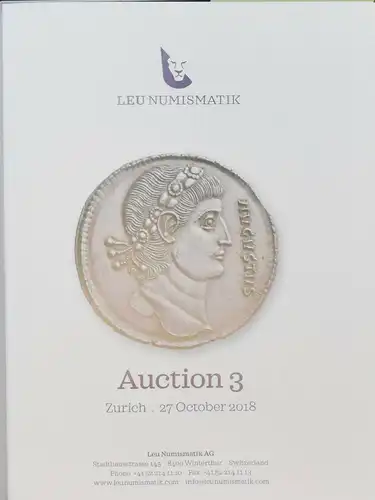 LEU NUMISMATIK AG AUCTION 3 27. OKTOBER 2018 NUMISMATIK MÜNZEN COINS NUMISMATICS