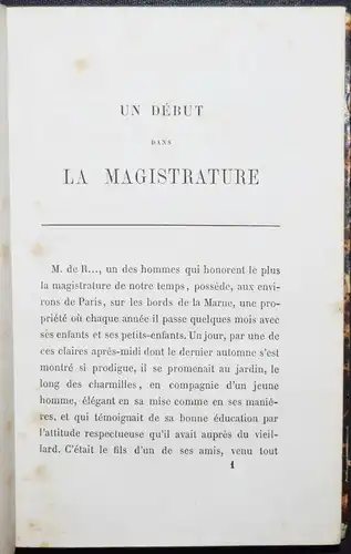 Sandeau - Un début dans la magistrature - Erstausgabe 1863