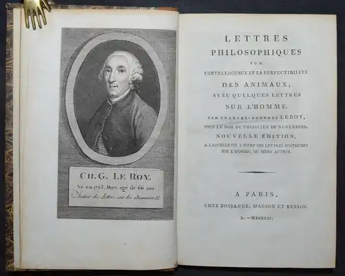 Leroy, Lettres philosophiques - 1802 - Endgültige erste Einzelausgabe