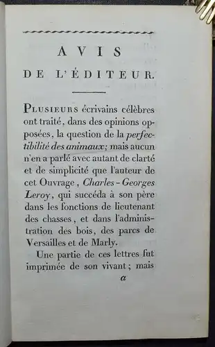 Leroy, Lettres philosophiques - 1802 - Endgültige erste Einzelausgabe