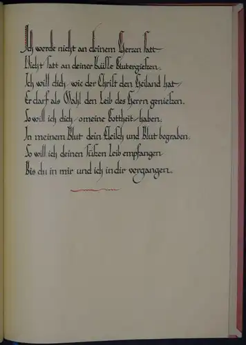 ORIGINAL-HANDSCHRIFT VON RICARDA HUCH -  LIEBESGEDICHTE KALLIGRAPHIE CALLIGRAPHY