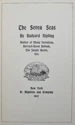 RUDYARD KIPLING - THE SEVEN SEAS - 1897- ZWEITE AMERIKANISCHE AUSGABE