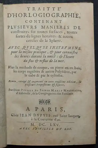 Sainte Marie Magdeleine, Traitte’ d’horlogiographie ASTROLOGY ASTROLOGIE ZODIAC