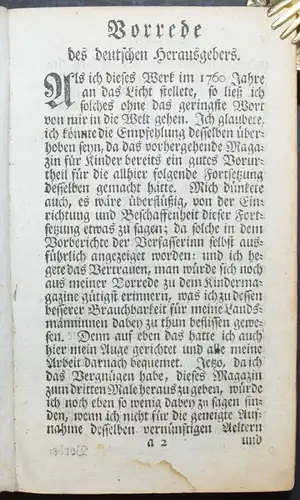 PÄDAGOGIK - 1766 - Leprince de Beaumont - Lehrreiches Magazin