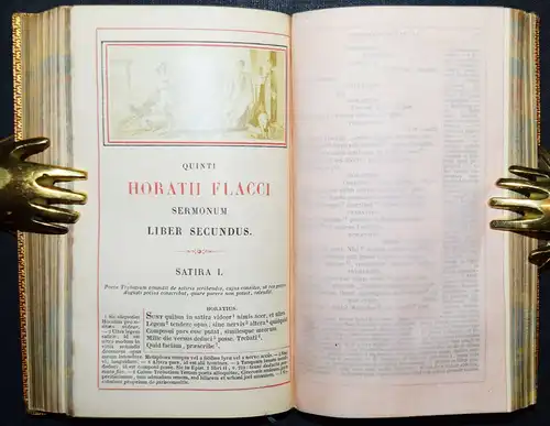 Horaz - Horatius -Opera 1855 ALBUMINABZÜGE MAROQUINEINBAND ANTIKE ALTPHILOLOGIE