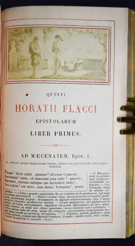 Horaz - Horatius -Opera 1855 ALBUMINABZÜGE MAROQUINEINBAND ANTIKE ALTPHILOLOGIE
