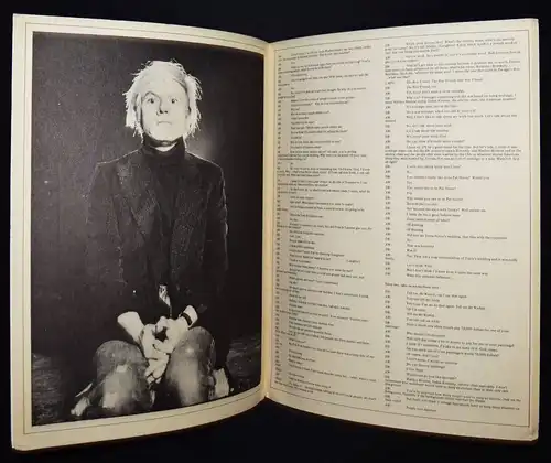 Warhol, Transcript of David Bailey´s ATV Documentary - 1973 POP-ART - Film 