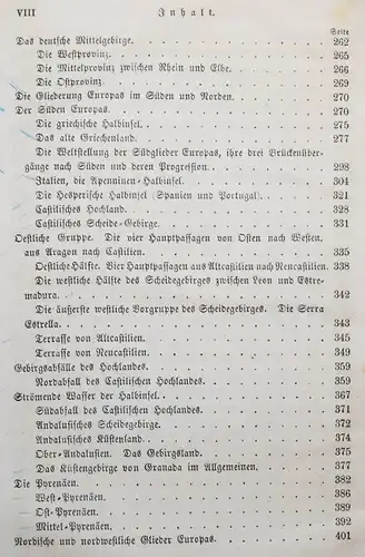Ritter, Carl. Europa. Vorlesungen an der Universität zu Berlin - 1863