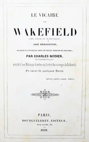 Goldsmith - Le vicaire de Wakefield - 1838 - Illustrationen von T. Johannot