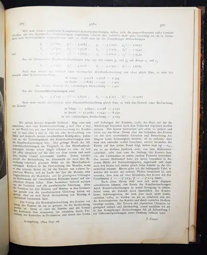 ASTRONOMIE -1894 - Astronomische Nachrichten PLEIADEN MOND