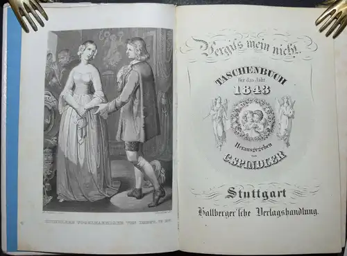 ALMANACH 1842 - SPINDLER - VERGISS MEIN NICHT - TASCHENBUCH FÜR DAS JAHR 1843
