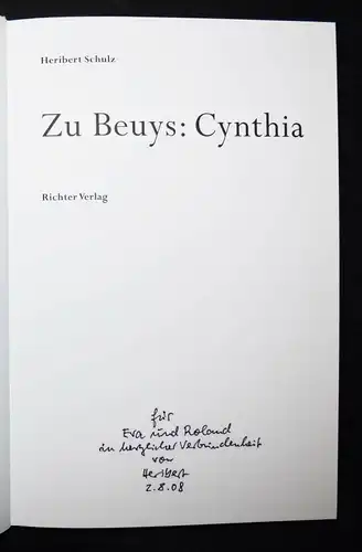 Beuys – Schulz, Zu Beuys: Cynthia SIGNIERT - ISBN: 