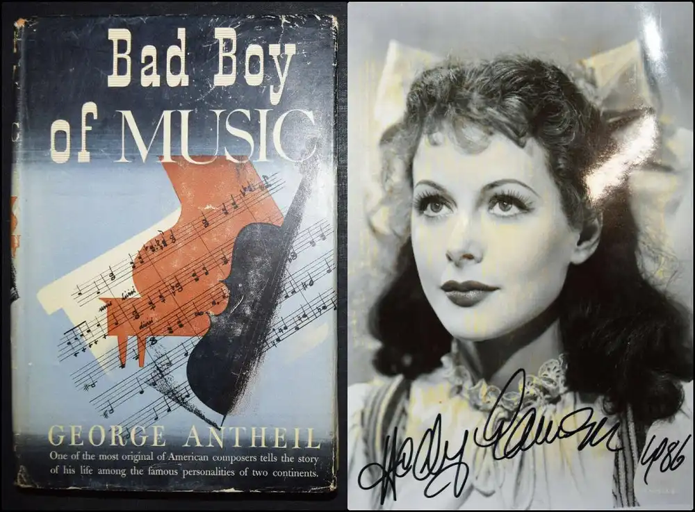 Hedy Lamarr, ORIGINAL-PHOTOGRAPHIE - SIGNIERT ! + Antheil. Bad boy of music 1945 0