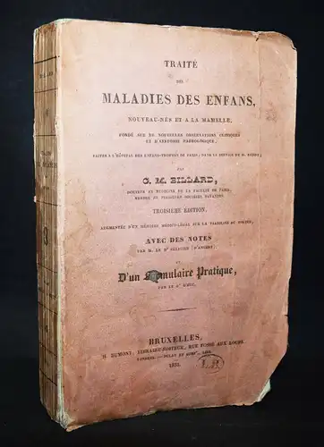 KINDERHEILKUNDE 1835 - Billard, Traité des maladies des enfans PÄDIATRIE