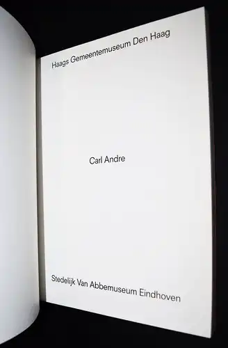 Sartorius, Carl Andre 1987 EINZIGE AUSGABE WERKVERZEICHNIS CATALOGUE RAISONNE