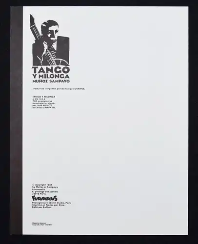 Munoz u. Sampayo, Tango y Milonga SIGNIERT NUMMERIERT 1/700 Ex.