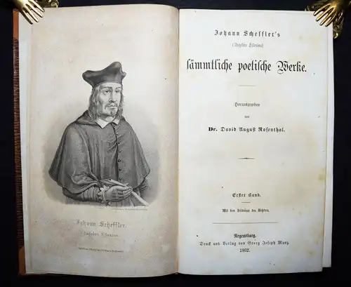 BAROCK-LITERATUR - Scheffler, Sämmtliche poetische Werke GESAMTAUSGABE 