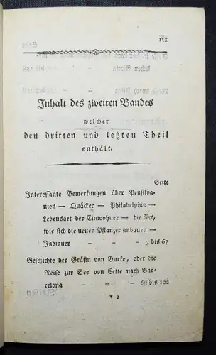 Buhle, Reisen durch die Vereinigten Staaten von Amerika 1808 EINZIGE AUSGABE