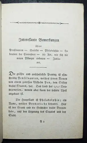 Buhle, Reisen durch die Vereinigten Staaten von Amerika 1808 EINZIGE AUSGABE