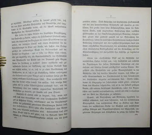 ERSTE AUSGABE DER SELTENEN FRÜHEN ARBEIT ZUR EMANZIPATION - 1867 - HOLTZENDORFF