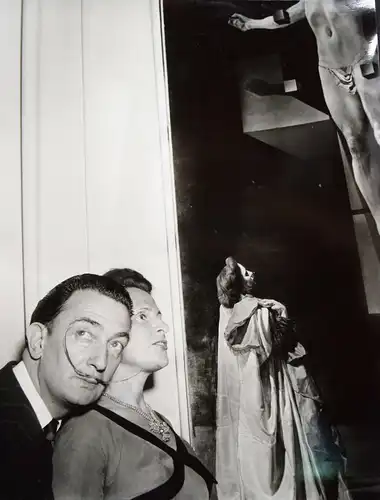 Dali und Gala - Orig.-Photographie von Aldo Durazzi - 1954 - Nahaufnahme