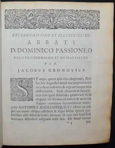 Gellius, Noctium Atticarum libri XX - Die attischen Nächte. Leiden 1706