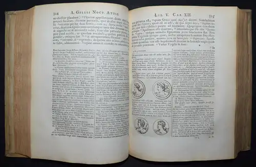 Gellius, Noctium Atticarum libri XX - Die attischen Nächte. Leiden 1706