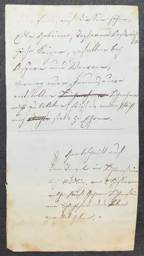 Saphir, Eigenhändiger Brief an eine Freundin um 1860