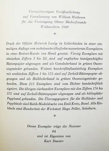 Schröder, Neue Gedichte SIGNIERT NUMMERIERT 1/175 Ex.  VORZUGSAUSGABE