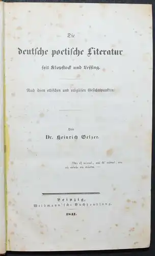 Die deutsche poetische Literatur seit Klopstock und Lessing - 184