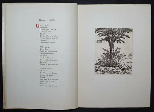 HANS FISCHER - TÖNENDE HERZ (1931) - RADIERUNGEN IN SEPIA IN DER PAN-PRESSE