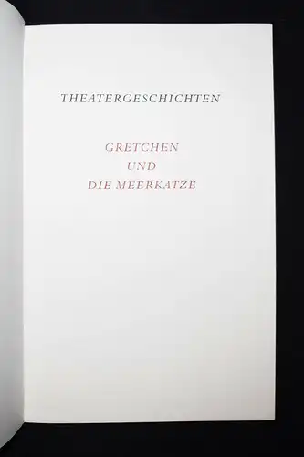 Keller, Theatergeschichten - SIGNIERT FELIX HOFFMANN - NUMMERIERT