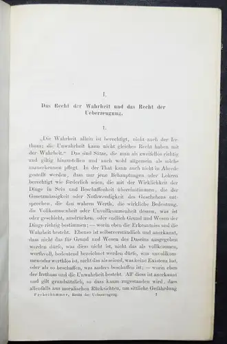 Jakob Frohschammer - Das Recht der eigenen Überzeugung - 1869