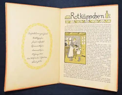 Caspari, Mein Märchenbilderbuch um 1925 MÄRCHEN Holle Rotkäppchen Schneewittch