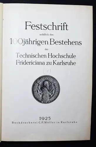 Karlsruhe – Festschrift anläßlich des 100jährigen Bestehens…STUDENTICA