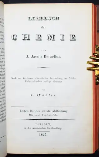 Berzelius, Lehrbuch der Chemie 1825 CHEMIE ALCHEMIE