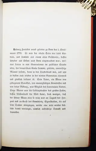 Erinnerung an Ludwig Zeerleder - 1843 - Eines von 200 Exemplaren