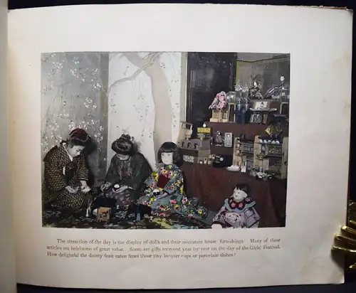 Japan - Takagi - Girls’ Pastimes in Japan - Erstausgabe um 1910  - Teezeremonie