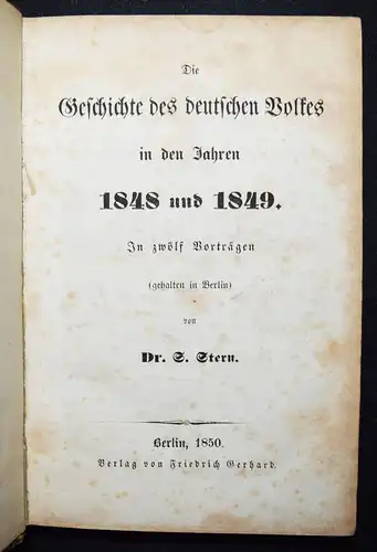 Stern - Die Geschichte des deutschen Volkes - 1850 - Revolution 48/49 - Vormärz