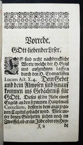 La Placette, Vier Bücher vom Almosen 1717 ERSTE DEUTSCHE AUSGABE