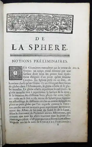 Rivard, Traite de la sphere 1757 ASTRONOMIE KALENDER