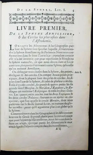 Rivard, Traite de la sphere 1757 ASTRONOMIE KALENDER