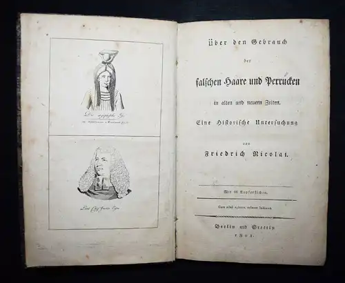 PERRÜCKEN – Nicolai, Über den Gebrauch der falschen Haare - 1801 - MODE FRISUREN