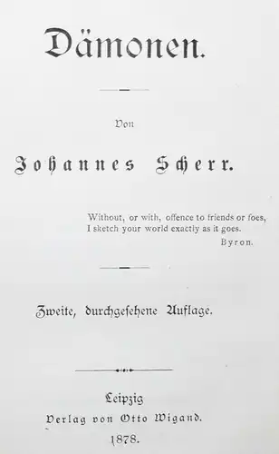 KULTURGESCHICHTE Johannes Scherr, Poeten der Jetztzeit... KONVOLUT in 12 Bänden