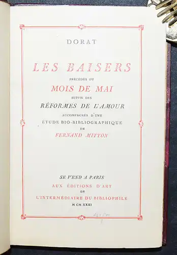 ART DECO - EROTICA - Dorat, Les Baisers