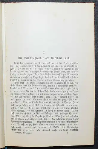 AUSGEWÄHLTE SELBSTBIOGRAPHIEN AUS DEM XV. BIS XVIII. JAHRHUNDERT - MEYER - 1897