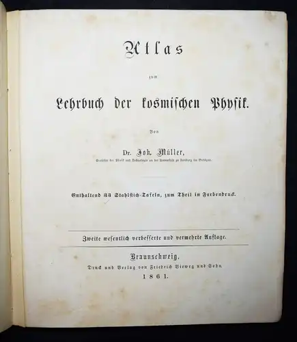 ASTRONOMIE - Müller, Lehrbuch der kosmischen Physik